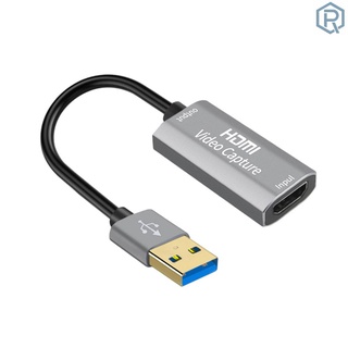 T&r USB a HD captura de vídeo 4K entrada 1080P30Hz captura en tiempo Real transmisión en vivo de alta velocidad, gris