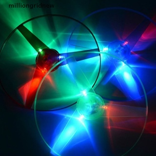 [milliongridnew] Divertido Volante Giratorio Luminoso Volador UFO LED Mango De Luz Flash Juguetes Voladores