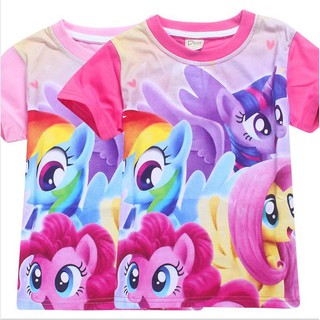 Niños niñas lindo Kawaii My Little Pony verano rosa Tops Casual camiseta