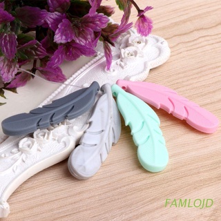 FAMLOJD Nursing Feather Pendant Baby Teether Silicone Soother Chew Toy Teething Necklace