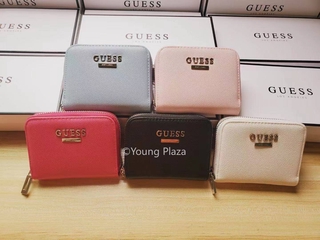 [Ready Stock] Guess Zip Purse Women Pure Color Wallet