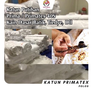 Prima Cotton/PRIMATEX 40S POPLIN blanco liso básico BATIK escritura/ TIEDYE