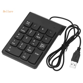 (nuevo-bel) 18 teclas USB con cable Mini teclado Digital numérico teclado para ordenador portátil