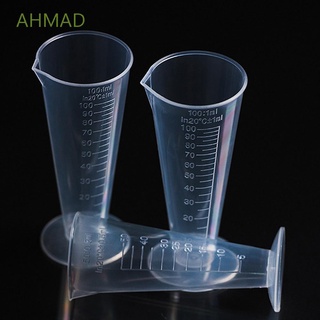 AHMAD Laboratory Measuring Cup Reusable Measuring Tool Measuring Cylinder Chemistry Transparent Kitchen 100ml School Supplies Plastic Measuring Cup