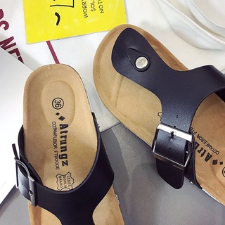 Las mujeres de cuero de la PU zapatillas de verano ropa de playa de las señoras antideslizante calzado zapatillas