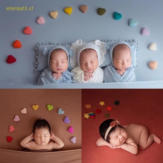 ETE 5/6/9 Pcs DIY Handmade Baby Felt Love Heart Stars Ornaments Home Party Decorations Newborn Photography Props Infant Photo Shooting Accessories