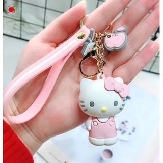 Sanrio Keychain Kitty Melody Keroppi Badtz Pom Pom Purin Chinnamoroll Kuromi Key Chain Key Ring For Women Bag Decoration Pendant Trinket