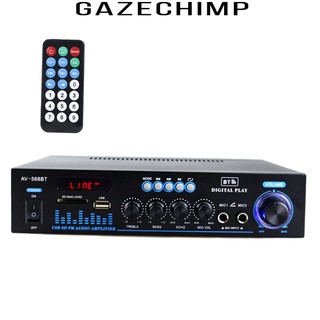 [Gazechimp] amplificador de Audio inalámbrico Bluetooth 12V 110V con pantalla LCD para altavoces caseros