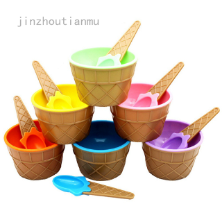 .my tazón de plástico para helado, taza de agua, para niños, lindo helado, taza de helado, vajilla (1)