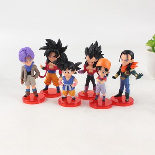 Dragon Ball Z Figuras Juguetes Decoración De Tartas De Cumpleaños Goku Vegeta 6 Unids/Set