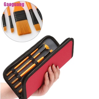 [Gaoguang] 10PCS Nylon Hair Oil Acrylic Watercolor Painting Brushes Set W/ Zipper Case
