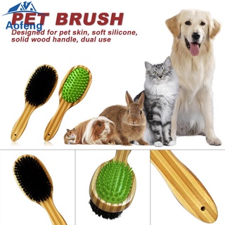 (formyhome) peine de doble cara para mascotas cepillo de aseo para perros gatos masaje depilación