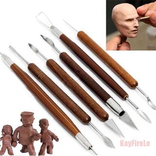 Kayfirele - 6 piezas de cera para escultura de arcilla, herramientas de bricolaje, modelado de polímero