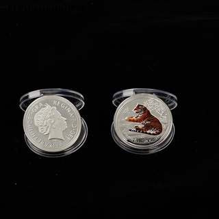 Protectionubest Year of The Tiger Commemorative Coin China Culture Silver Tiger Coins Collection NPQ