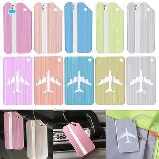 4 etiquetas de aluminio para equipaje, diseño de avión