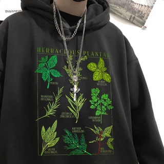 sassyme green plant sudadera con capucha otoño e invierno 90's harajuku vintage impresión unisex desgaste con capucha planta polar suéter