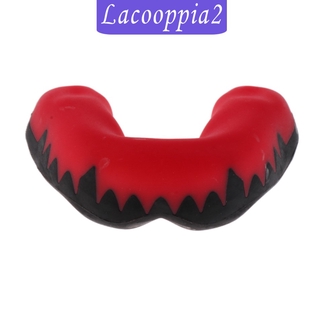 [Lacooppia2] Protector bucal de boxeo Protector bucal de goma de Rugby Protector de dientes rojo