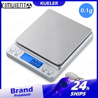 Portable Kitchen Scale LED Display Stainless Steel 3kg/1g Accurate 500g/0.01g Household Baking Electronic Scale
