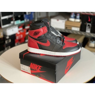 air jordan 1 retro alto og prohibido criado negro rojo aj1 zapatos de baloncesto 555088 001