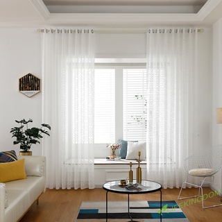 (municashop) 1pc hojas modernas ventanas tul cortinas translúcidas cribado hilo cortinas transparentes