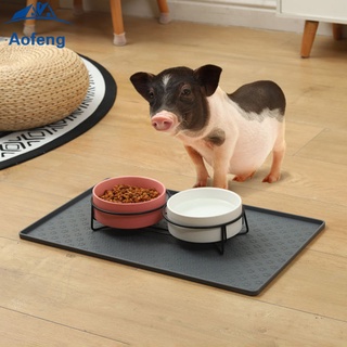 (formyhome) alfombrilla de comida para mascotas, perros, gatos, impermeable, silicona