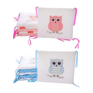 Joy 6 piezas de algodón cuna parachoques transpirable cuna cuna protección decorativa para recién nacidos cama dormir Simple lindo