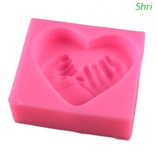 Shri 3d Molde De silicona en Forma De corazón Amor De silicón Diy Molde De Vela para pastel/Chocolate/Fondant/herramienta De azúcar Diy arcilla Vela (1)