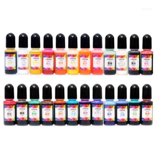 San* 24 colores epoxi pigmento líquido colorante colorante tinta difusión de tinta resina joyería DIY fabricación de manualidades