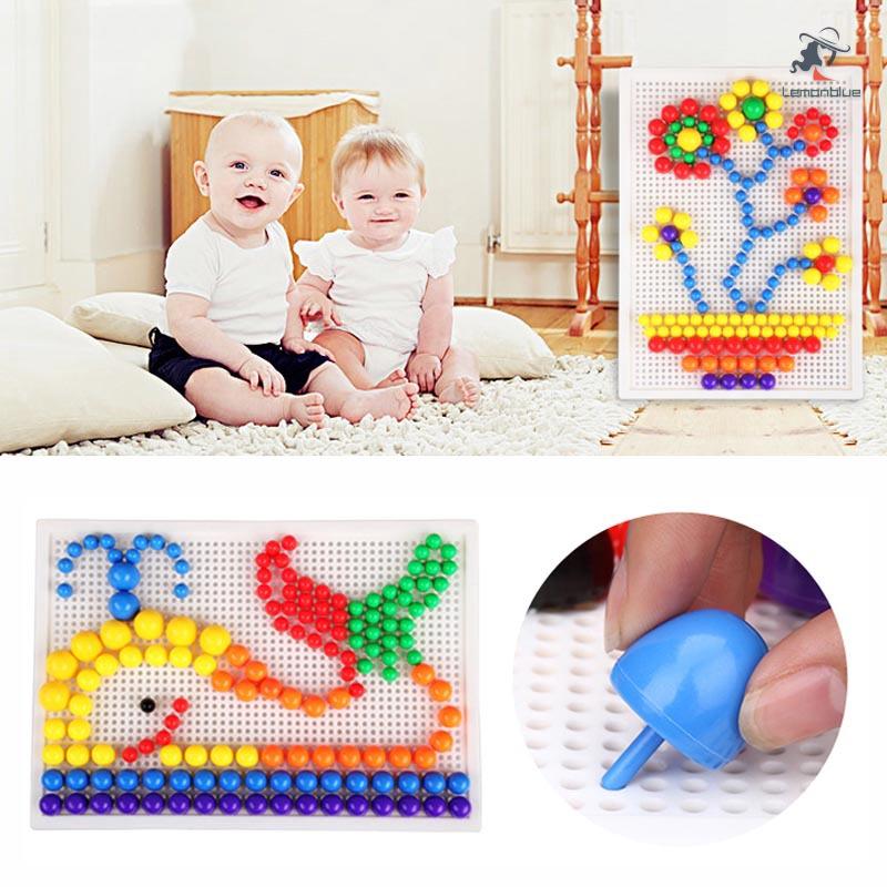 240 unids/Set mosaico imagen 3D rompecabezas juguetes niños rompecabezas compuesto hongo uñas Kit educativo niños juguete