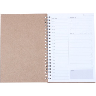 [Venta caliente] Simple Vintage 190x130mm 48 hojas espiral cuaderno diario semanal planificador libro gestión del tiempo planificador suministros escolares
