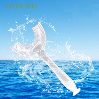 Yaoshang cepillo De dientes De silicona líquida Manual con mango Para Cuidado Oral/cepillo De dientes en forma U/multicolor