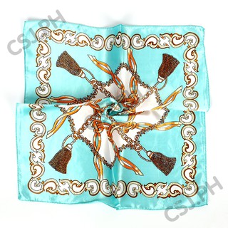 Pañuelo De Seda Superior Tubo Bufanda Para Las Mujeres Elegante Cuadrado Sensación Bolsa De Satén Pequeño Vintage Diadema Cuello Pelo (3)