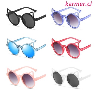 kar3 gafas de sol unisex gatito orejas de gato marco de moda para niños lindo anti-uv gafas
