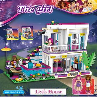 598PCS Friends Girl Series Villa Star Livi's House Bloques De Construcción Compatibles Con Lego Juguetes Para Niños