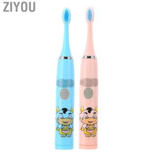 ziyou cepillo de dientes eléctrico cepillo de dientes inofensivo de dibujos animados suave cepillo de pelo ipx7 impermeable para niños cuidado oral