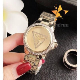 Guess Lady Rhinestone Reloj De Cuarzo Para Mujer Wanita Jam Tangan Diamond