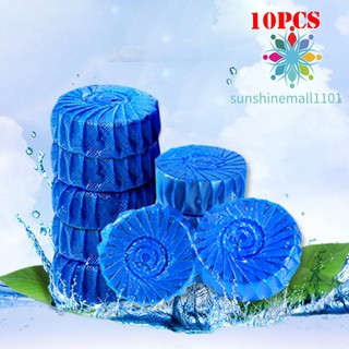 10 pzs tabletas limpiadoras de inodoro antibacterianas/punta de limpieza azul para baño