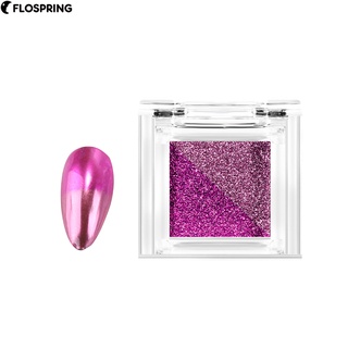 Flospring compacto manicura espejo polvo de dos colores manicura espejo polvo exquisito para niñas