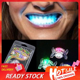 LP Halloween intermitente LED luz boca tirantes pieza brillo dientes fiesta niños regalo