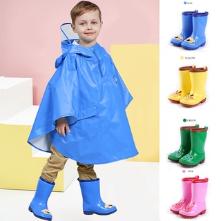 dialand _niño niño niños niñas de dibujos animados de goma impermeable zapatos de lluvia botas de lluvia