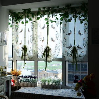 digitalblock mariposa pastoral tul ventana pantalla romana cortina bordado cortina transparente