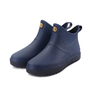 excargo impermeable zapatos de goma de los hombres botas de lluvia tobillo masculino botas de goma zapatos de agua de color sólido botas de lluvia para los hombres