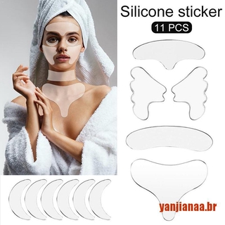 Aajian 11 pzs adhesivo De silicona reutilizable antiarrugas/adhesivo Para cara/cuello