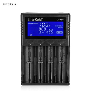 Lii-PD4 4 Slots Smart Lithium Nimh Battery Charger for 18490/18350 Durable