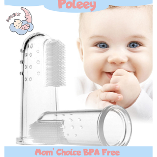 Poleey Kids Baby Infant Soft Silicone Toothbrush Teeth Finger Massager