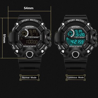 sanda reloj deportivo impermeable reloj led multifunción reloj digital para hombre (3)