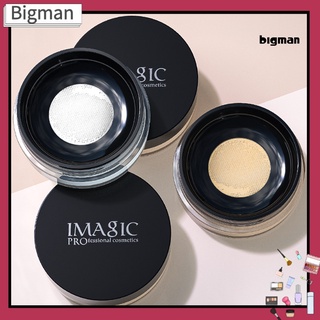 big-imagic control de aceite suelto polvo ajuste maquillaje corrector impermeable cosmético