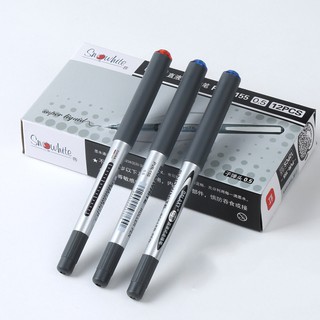 Snowhite 12pcs lápiz líquido recto estudiante oficina signo de oficina negro rojo azul tinta Gel bolígrafos escribir utensilios