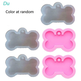 du 5 piezas de silicona en forma de hueso colgante de resina molde diy perro etiqueta llavero molde de resina