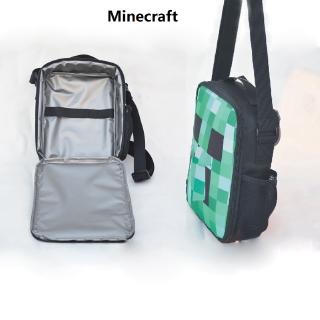 Minecraft bolsa de almuerzo de preservación del calor Steve Creeper de dibujos animados adolescentes deben bolsa de cuerpo cruzado bolso de mi mundo niños (1)